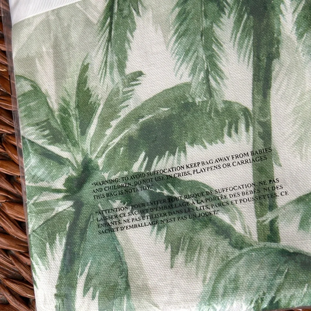Pottery Barn vintage palm tree kitchen towels set/2